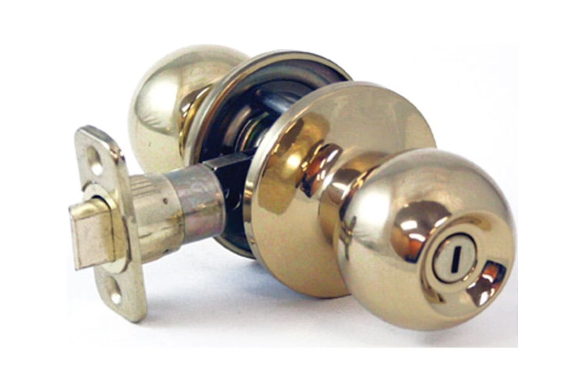 Polished Brass Privacy Locking Door Knob M8197