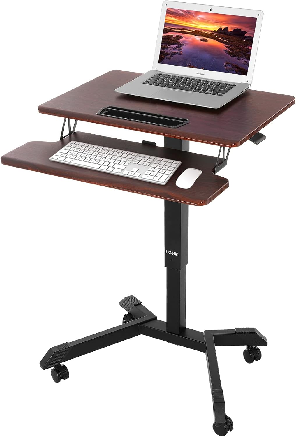 Height Adjustable Rolling Desk with Keyboard O9406
