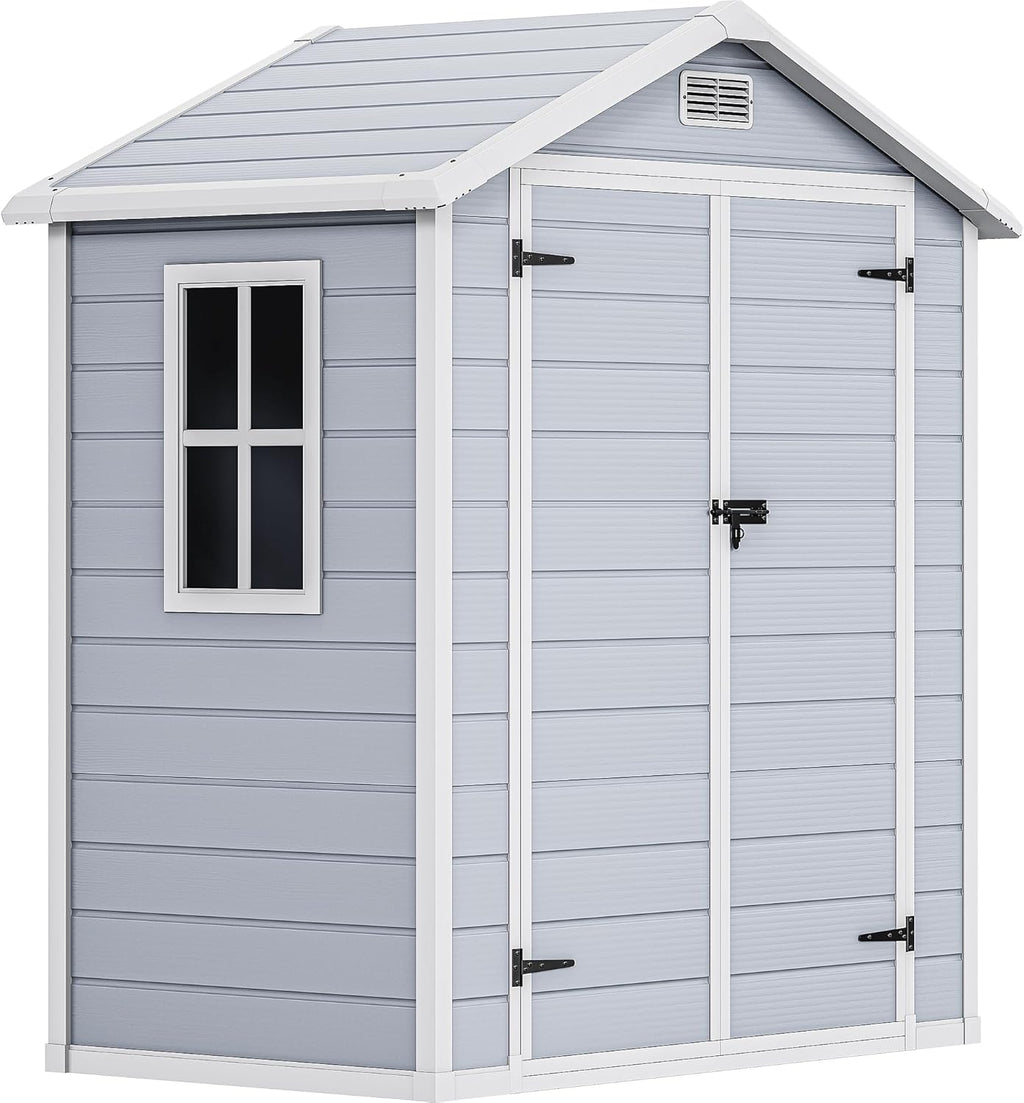 6.2x3.4 FT Resin Storage Shed with Lockable Door A994020