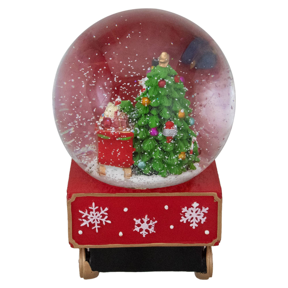 Green and Red Christmas Train Snow Globe F67589