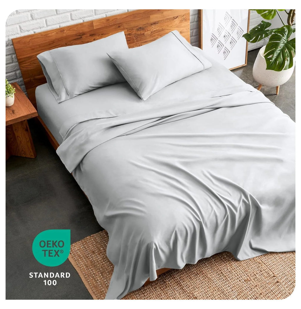 Full XL 4 Piece Microfiber Sheet Set, French Grey A8244