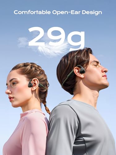 Bone Conduction Bluetooth 5.3 Headphones with Mic, IPX7 Waterproof A233