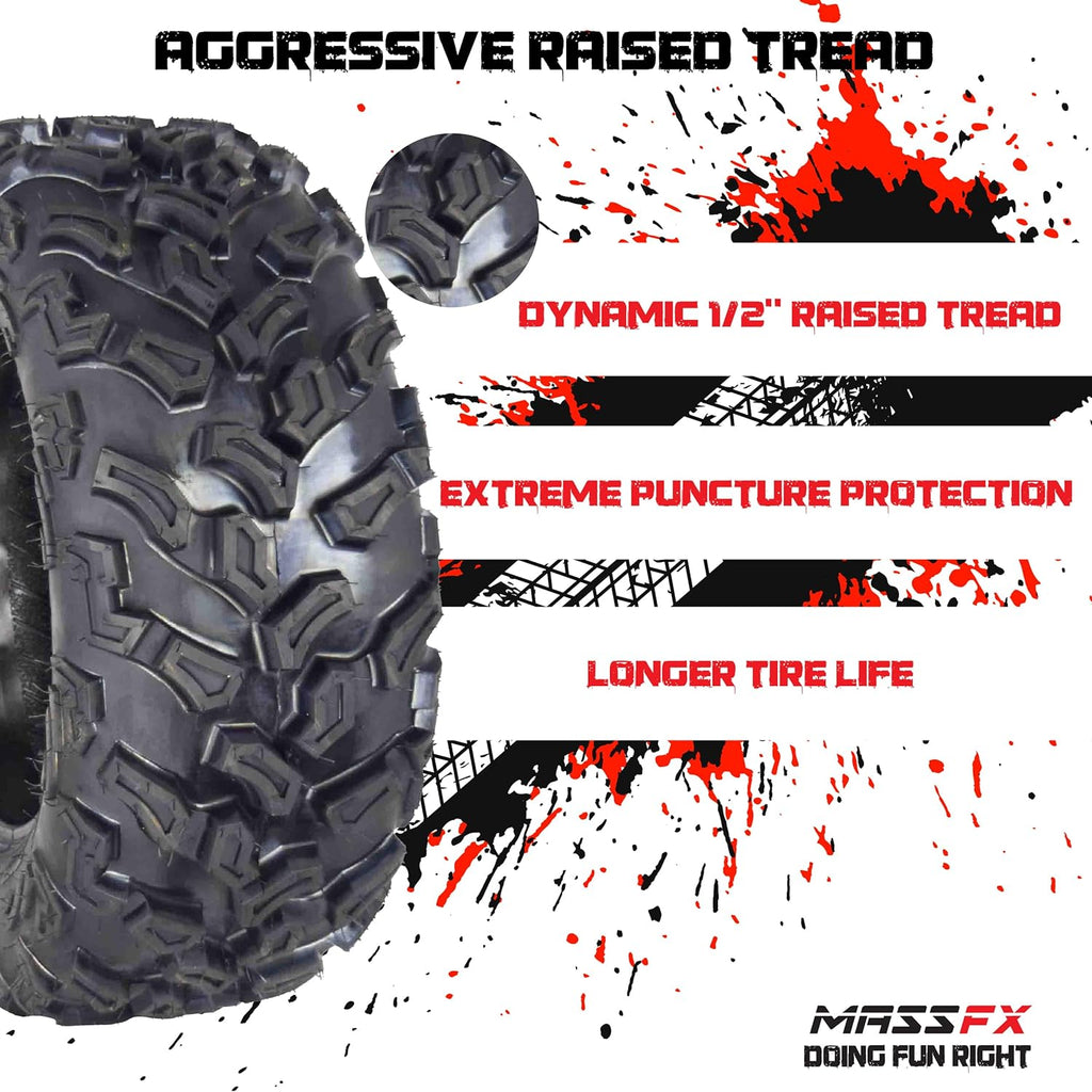 25x8-12 25x10-12 6 PLY 25" Tubeless ATV UTV Tire Set Y6527