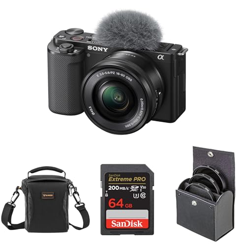 Black APS-C Mirrorless Interchangeable Lens Vlogging Camera with 16-50mm Lens V234723