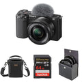 Black APS-C Mirrorless Interchangeable Lens Vlogging Camera with 16-50mm Lens V234723
