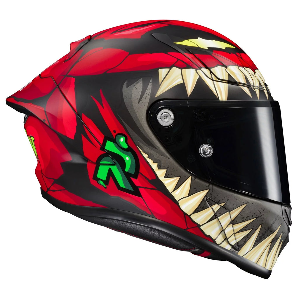 Motorcycle Helmet Red/Green MD A696478