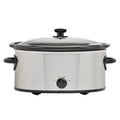 6 Quart Oval Slow Cooker Stainless Steel Glass Lid C7647