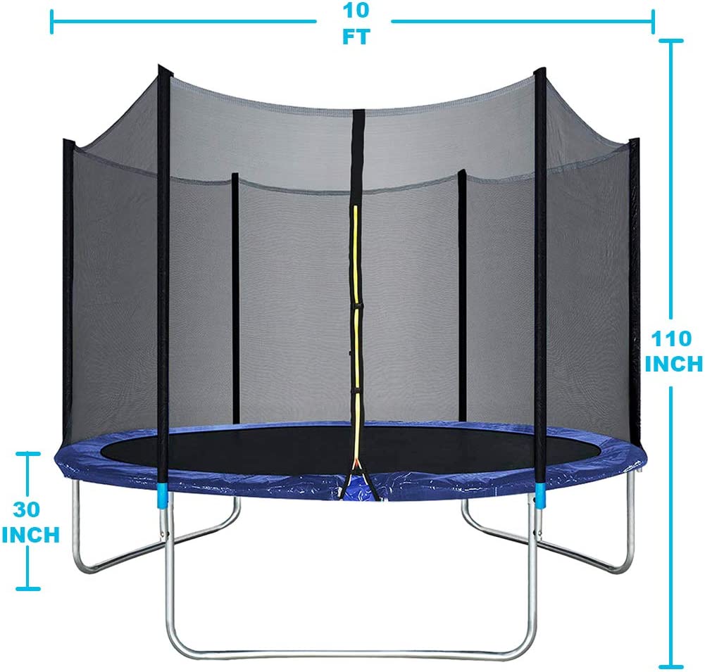 10 FT Trampoline with Safety Enclosure Net U399405