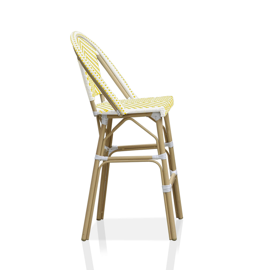 Navy & White Patio Bar Chairs (Set of 2) U15228
