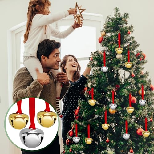 300 Pieces Christmas Bell Ornaments 1.5'' Silver V804747