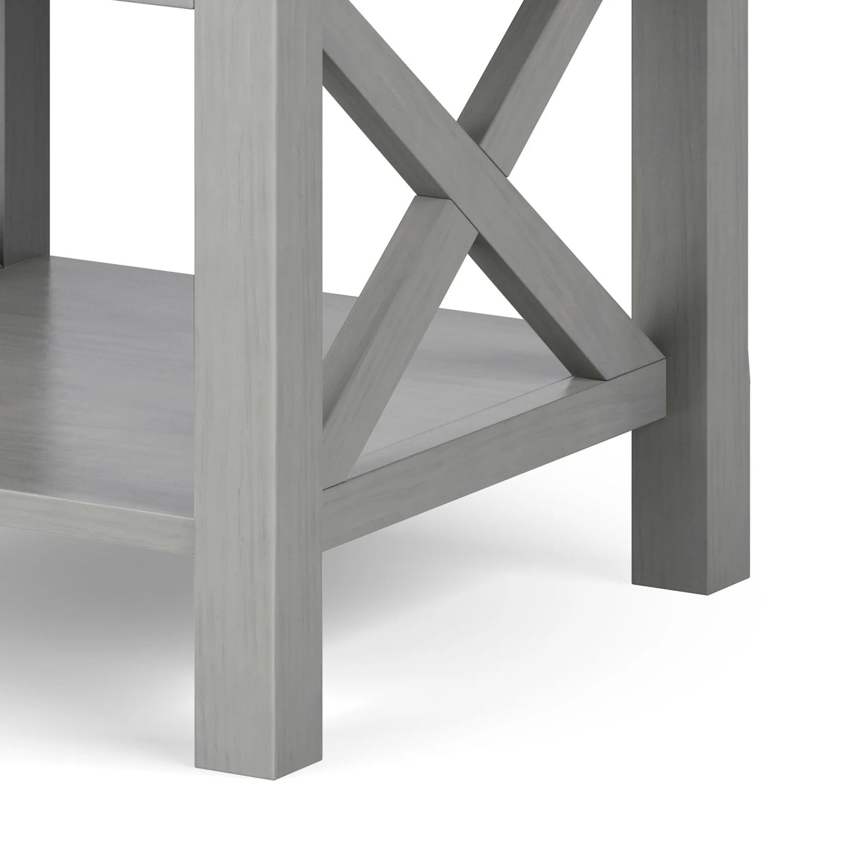 Fog Gray Square End Side Table E463662