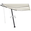 Cream Retractable Awning with LED X526504