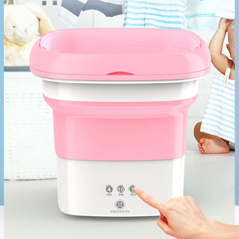 Portable Mini Washer with Dryer Pink B9352