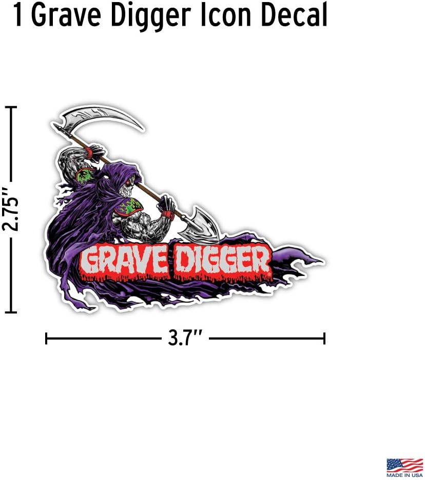 Set of 2 Vinyl Monster Truck Decals H63966