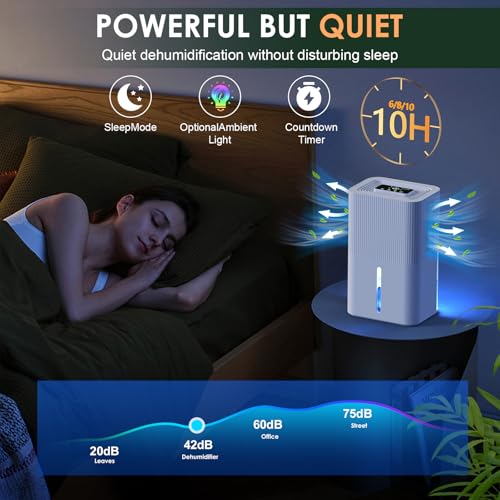 Portable Home Dehumidifier 91 OZ Tank White F130