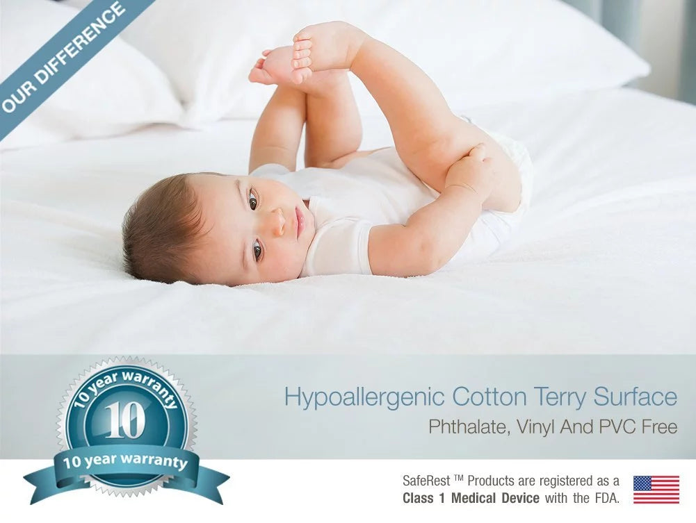 Waterproof Cotton Terry Queen Mattress Encasement X976994