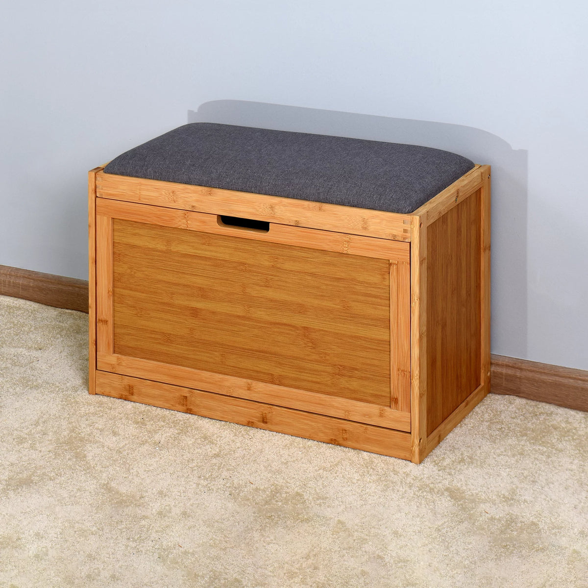 Narrow 2 Tier Bamboo Storage Bench Y51571