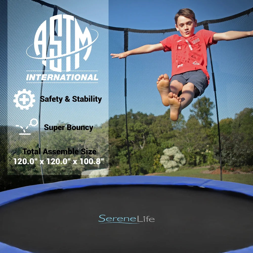 10 ft. Outdoor Trampoline with Safety Net Cage Y141