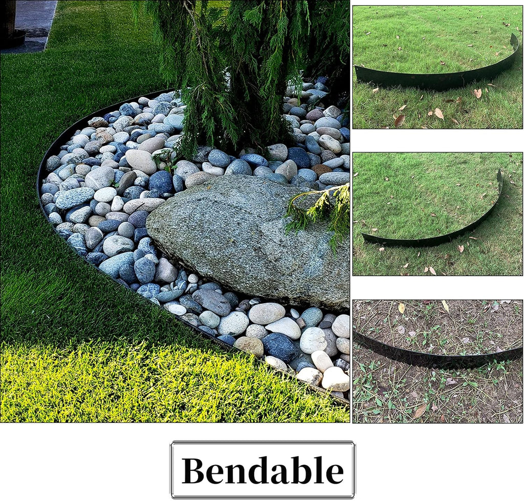 Steel Landscape Edging 4 Pack 40 inch Length 6.4 inch Depth Metal Edging E494672