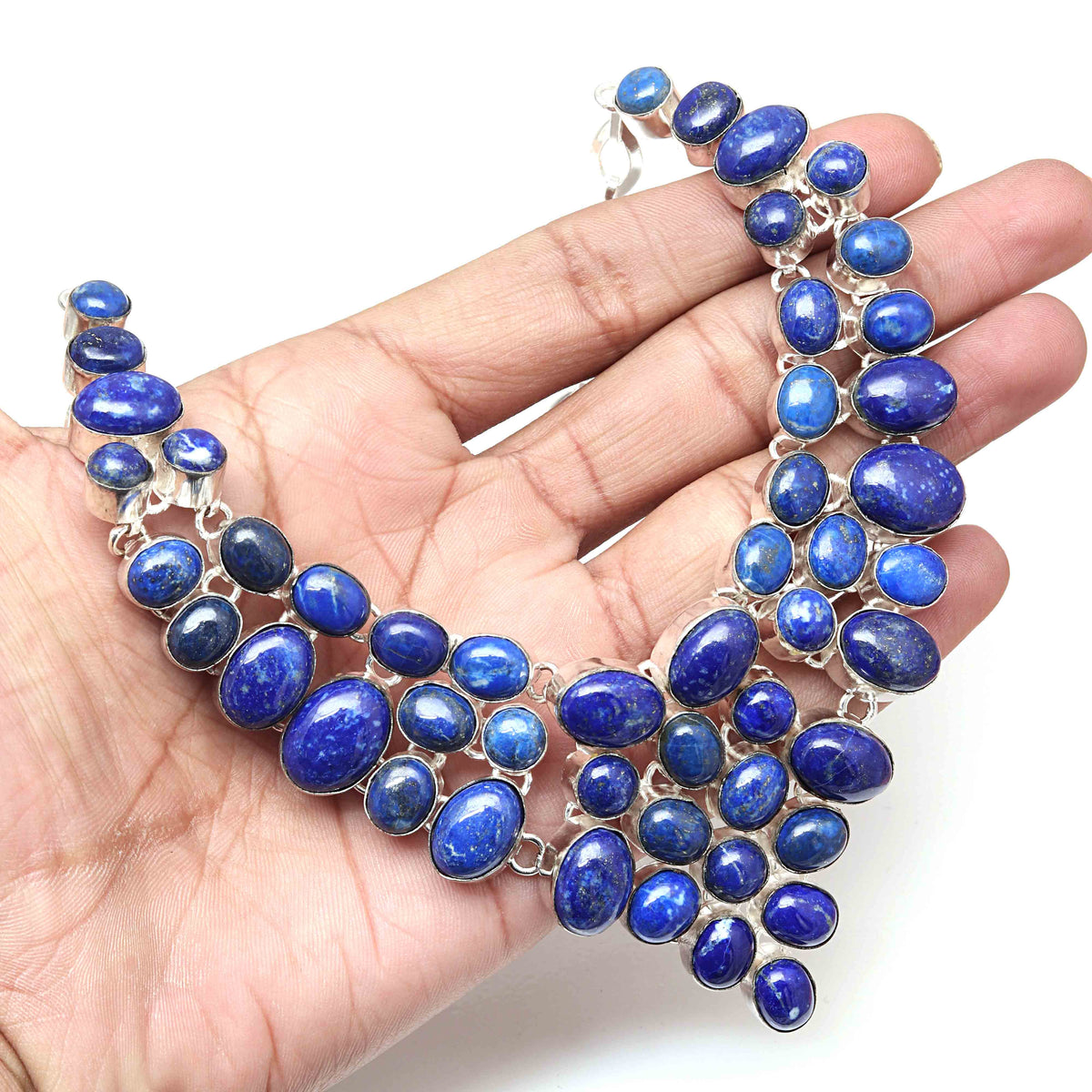 Lapis Lazuli Cabochon Gemstone Necklace A346012