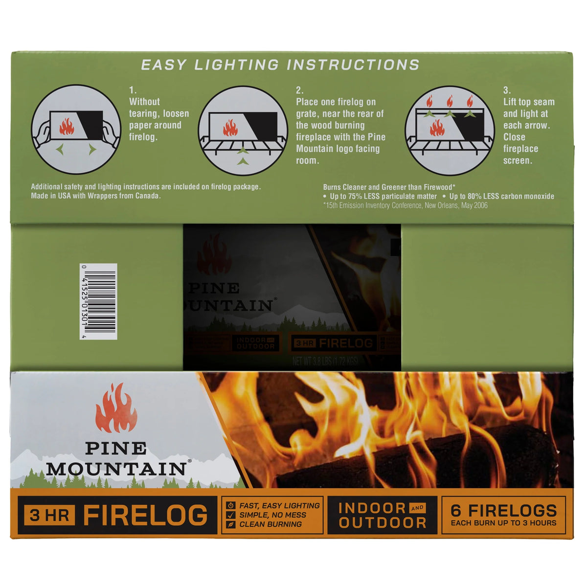 Long Burning Fire Log 6 Pack U742