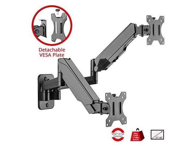 Dual Monitor Wall Mount Bracket for 2 LCD Displays X8130