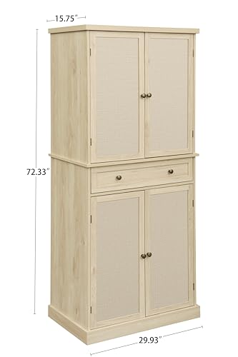 Charcoal Grey Pantry Cabinet with Wine Rack T285