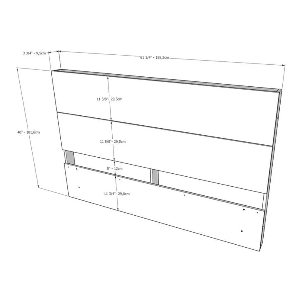 2 Piece Queen Size Bedroom Set, Bark Grey and Black T640988
