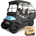 4 Passenger Golf Cart Enclosure with 4-Sided Clear Window 420D Rain Cover Z81044