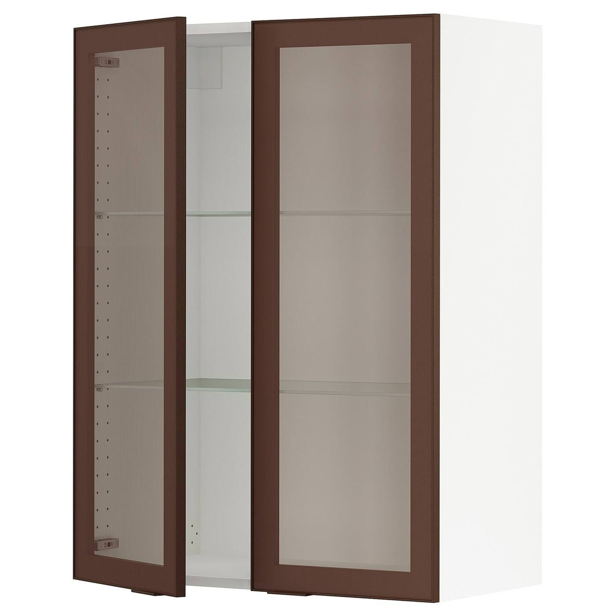 White Wall Cabinet with 2 Glass Doors R900739