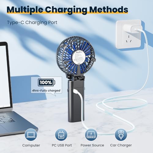 5200mAh Rechargeable Portable Handheld Fan W8416