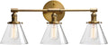 Black Wall Sconce Light Fixture with Clear Glass Canopy S4073