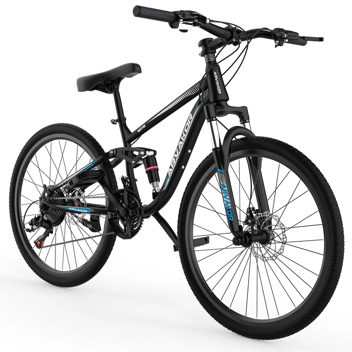 26'' Mountain Bikes 21 Speeds Double Disc Brake Gray O2849