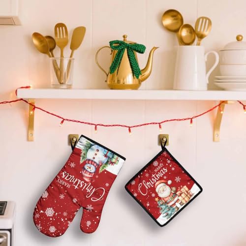 Christmas Oven Mitts and Pot Holders Sets of 2 Heat Resistant T5830