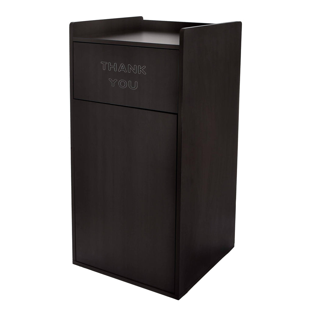 Black 40 Gallon Wood Trash Can Enclosure I800926