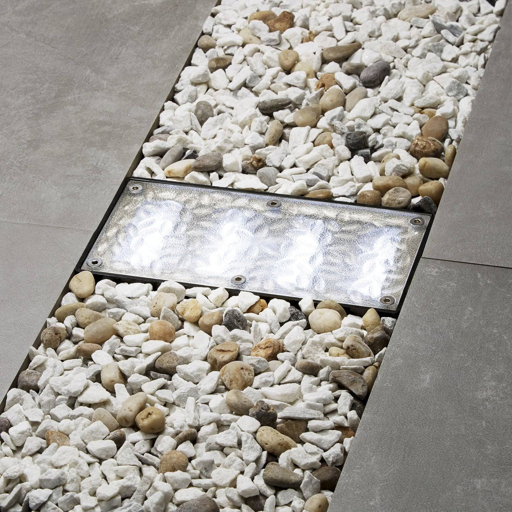 12 Cool White Solar Brick Path Light M4420