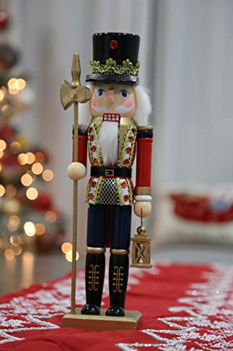 14 inches Wooden Nutcracker Christmas Decoration White W4943