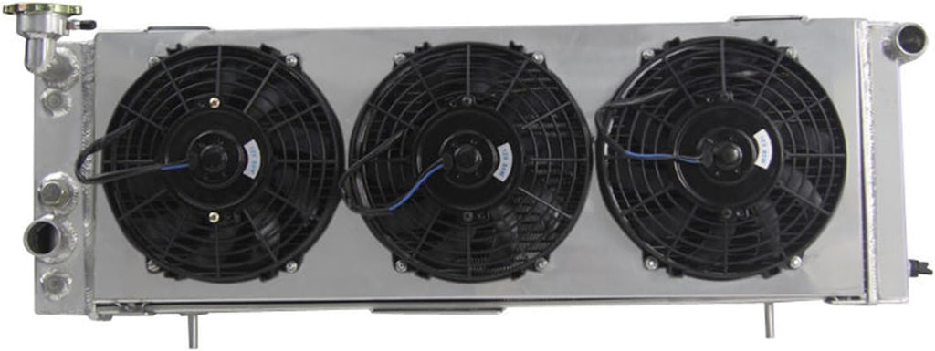 3 Row Core All Aluminum Radiator with Fan Shroud and Thermostat Relay Wire Kit S85901