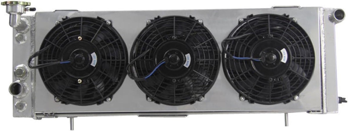 3 Row Core All Aluminum Radiator with Fan Shroud and Thermostat Relay Wire Kit S85901