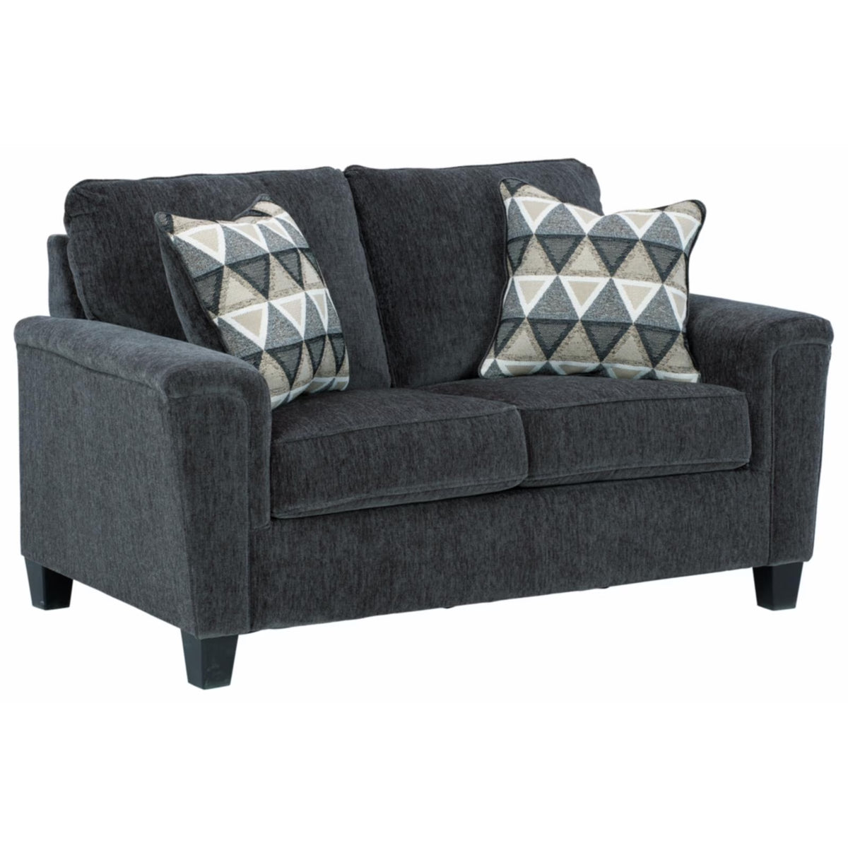 Smoke Gray Fabric Loveseat Y627136