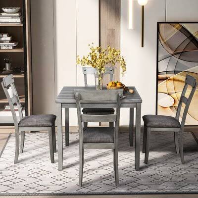 4 - Person Dining Set Light Gray G679