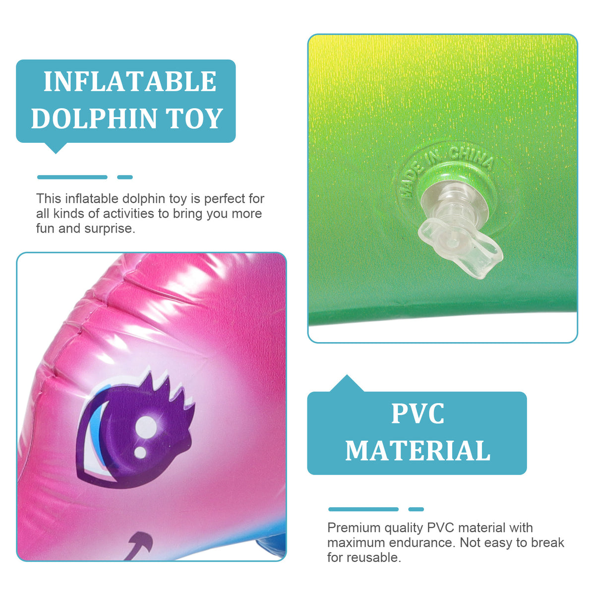 2 Pcs Inflatable Pvc Dolphin Toy C617