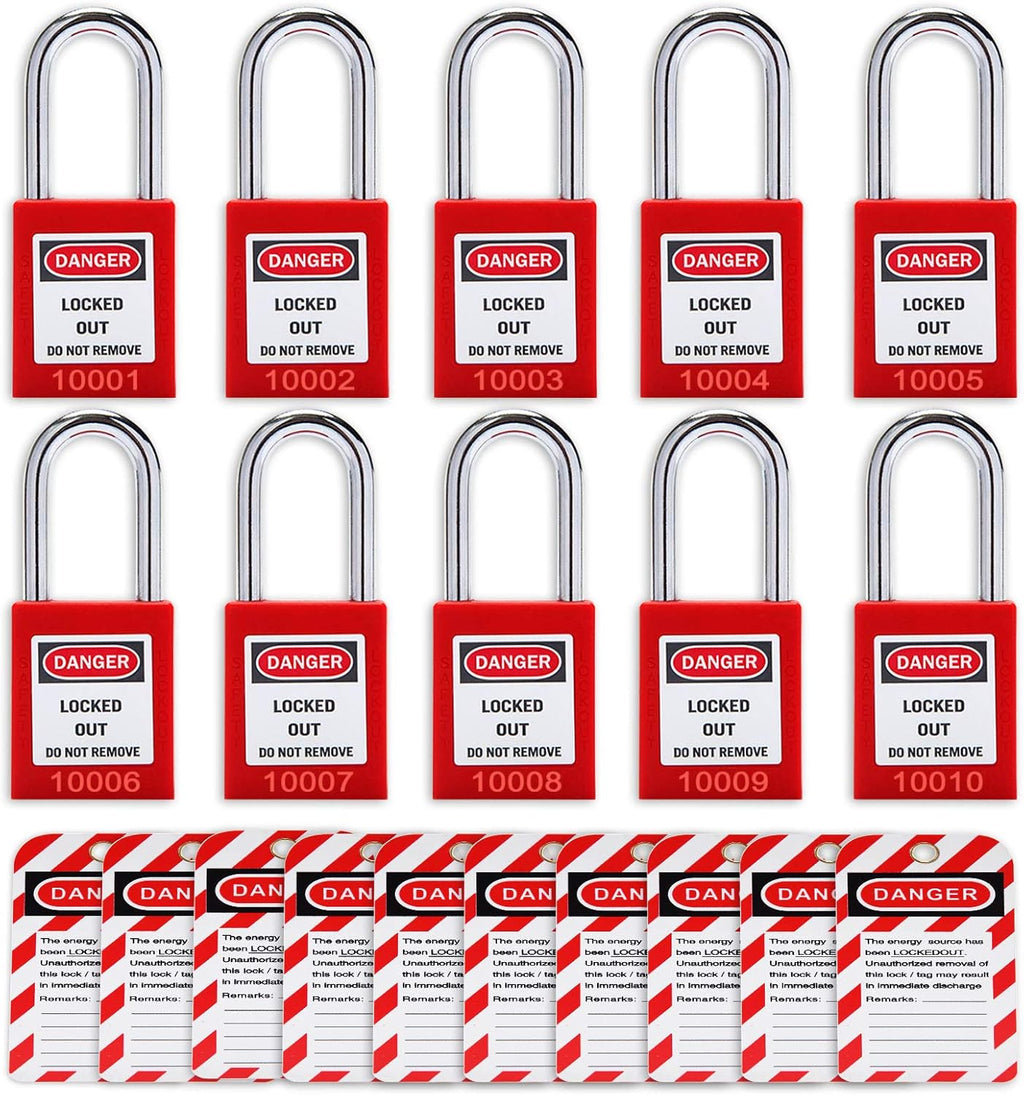 Lockout Tagout Locks Loto Tags Safety Padlocks Lockout Station Kit (20, Blue) Pack of 2 U8419