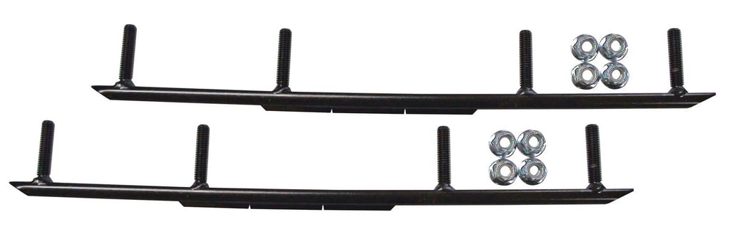 Red XPT Snowmobile Skis with 6" Round Bars Complete Kit Z32079
