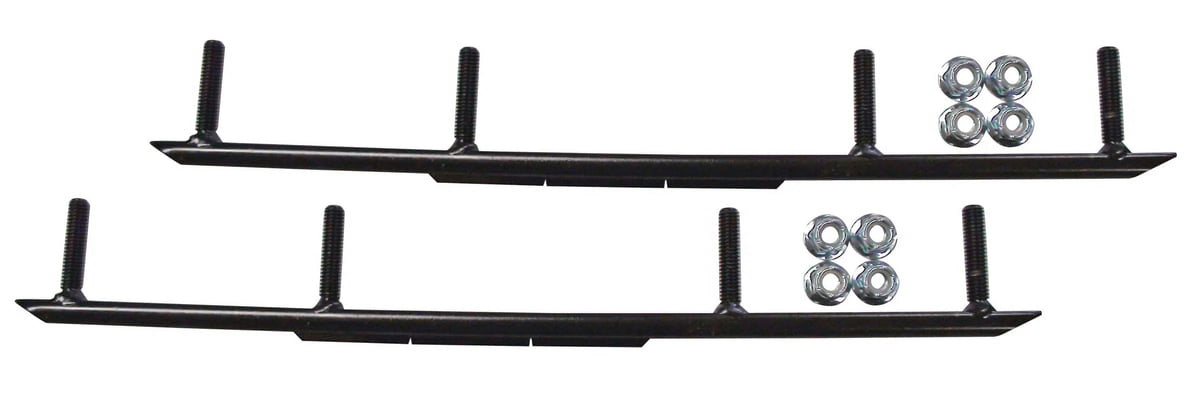 Red XPT Snowmobile Skis with 6" Round Bars Complete Kit Z32079