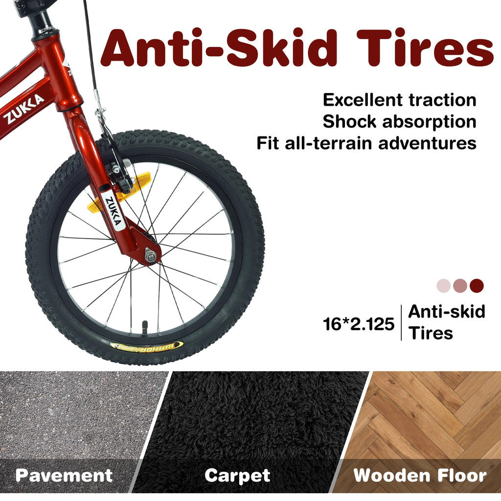 16 Inch Kids Bike with Training Wheels Orange R475