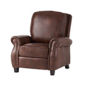 Multibrown and Dark Brown Faux Leather Recliner N841