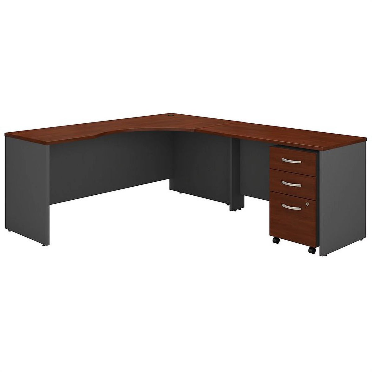72"W Corner Desk with Return and Mobile Cabinet G2543