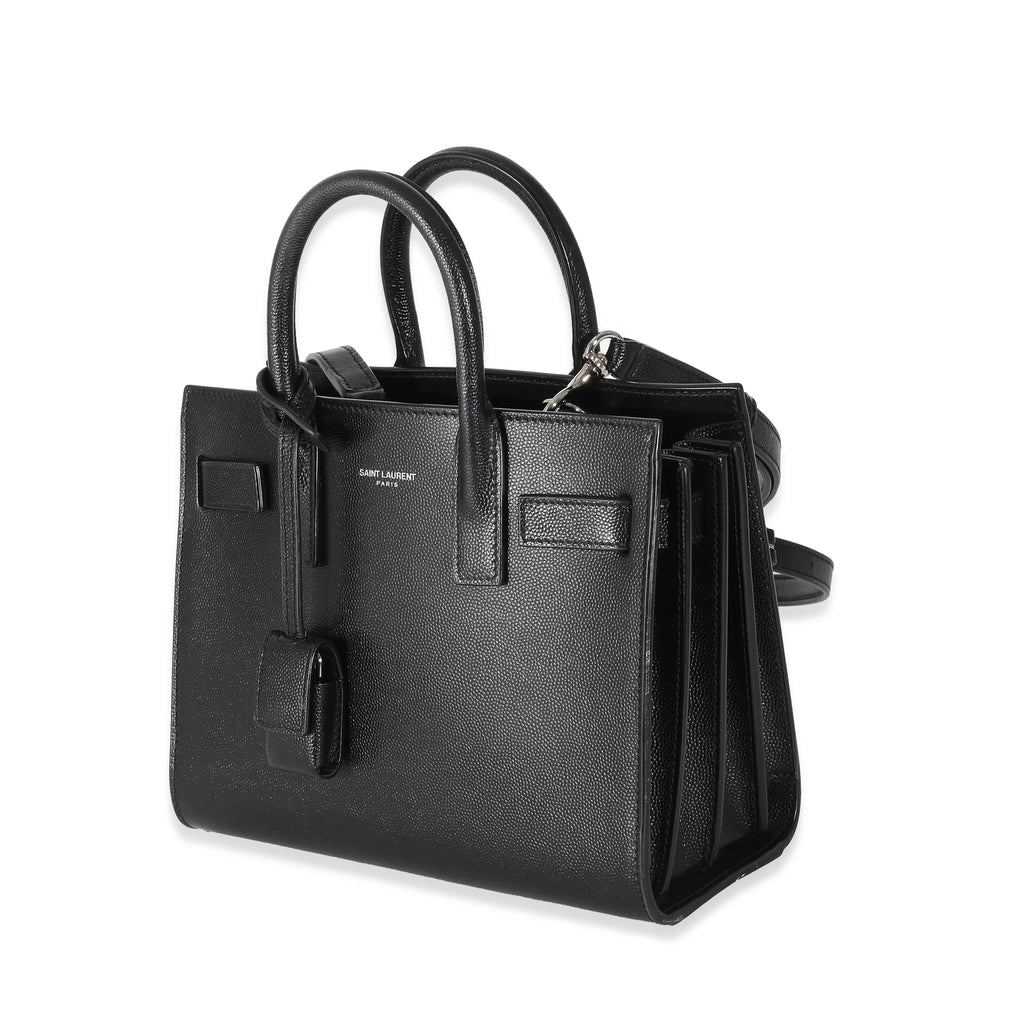 Black Grained Leather Nano Sac De Jour G278769