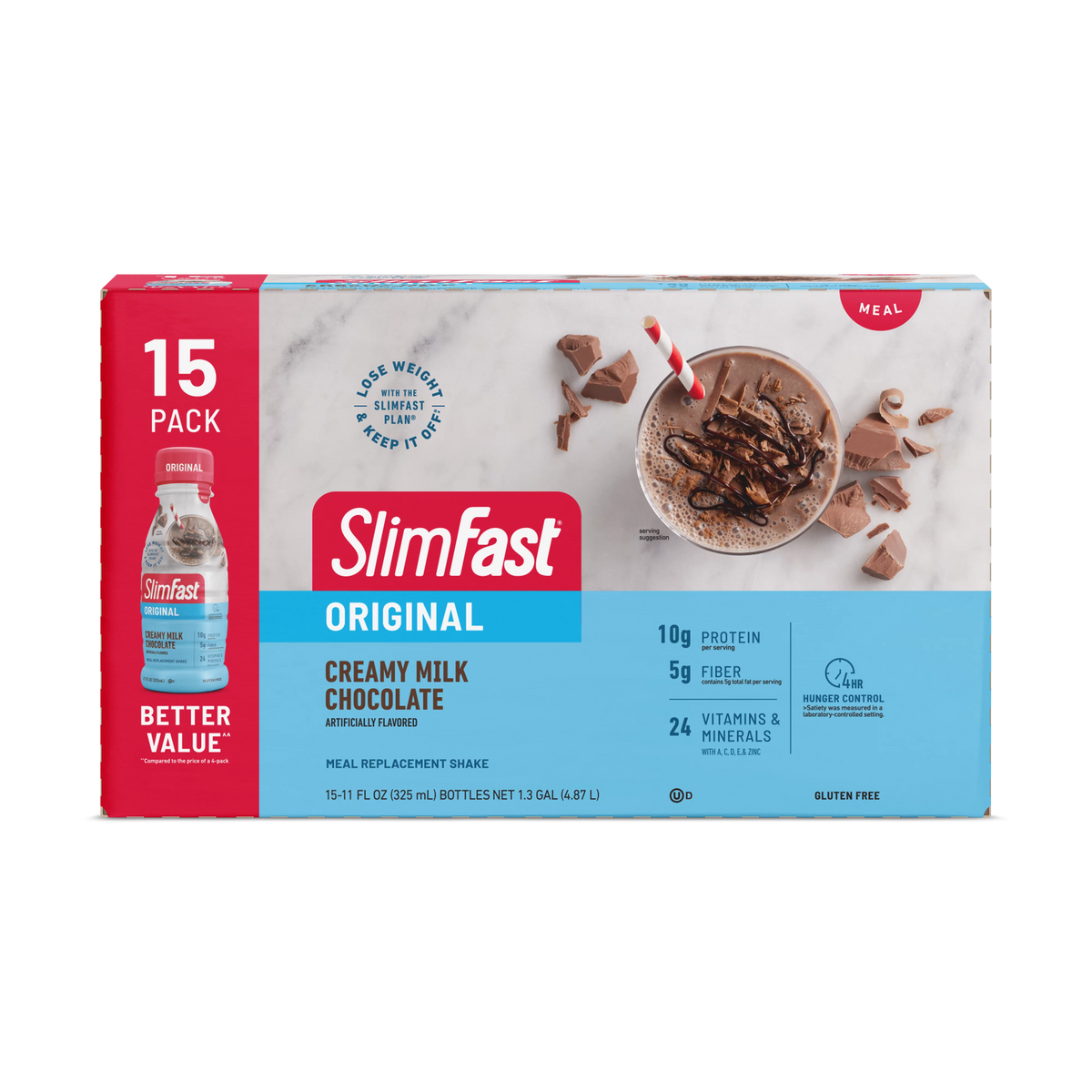 Creamy Milk Chocolate Meal Replacement Shakes, 11 fl. Oz., 15 Ct O5478